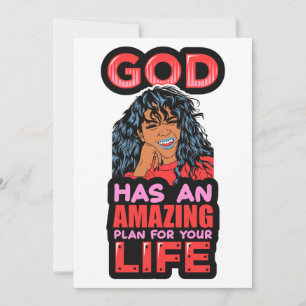 God Has An Amazing Plan For Your Life Black Woman Invitation