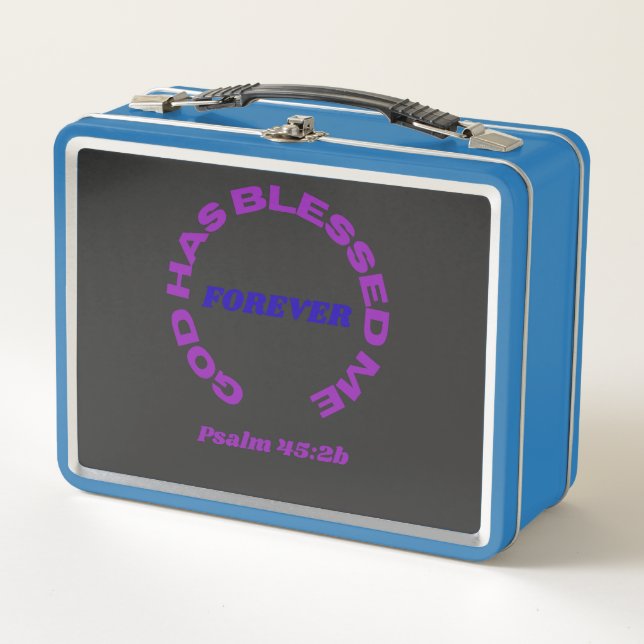 God Has Blessed Me Forever  Metal Lunch Box (Front)