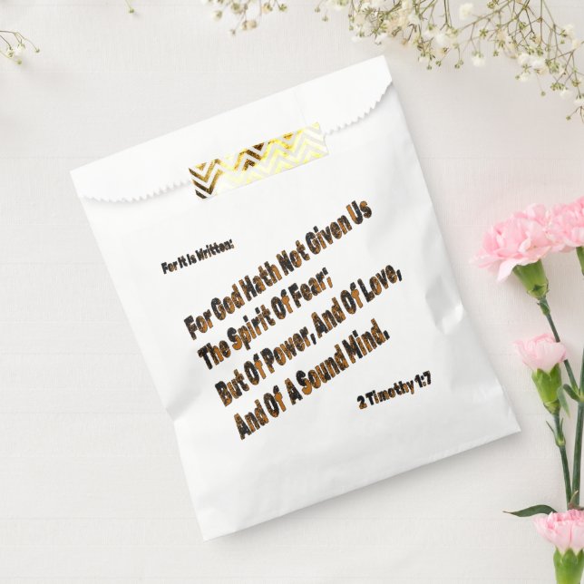 God Hath Not Given Us The Spirit Of Fear  Favour Bag (Sealed)