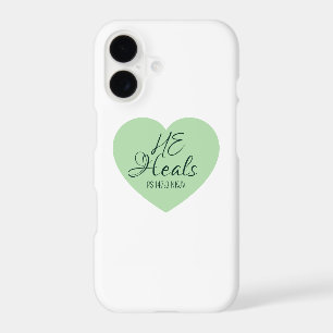 God Heals the Brokenhearted Soft Green Encouraging