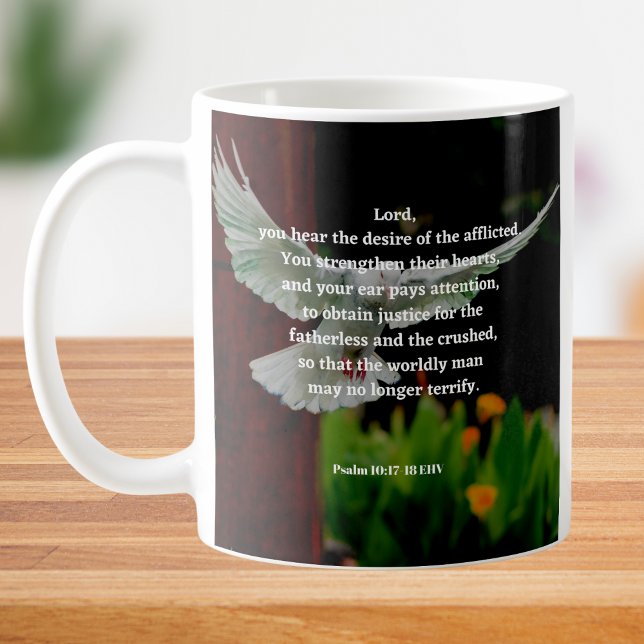 God Hears Prayers Psalm 10 Bible Verse Christian Coffee Mug (Creator Uploaded)