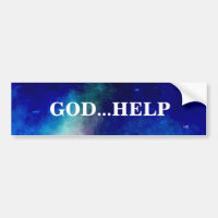 GOD HELP BUMPER STICKER
