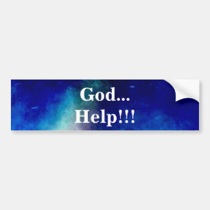 GOD, HELP BUMPER STICKER