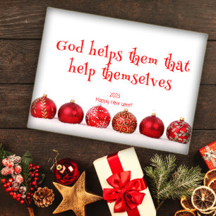 God helps them happy new year poster