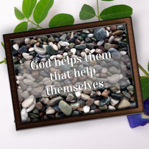 God helps them that help motivational  poster 