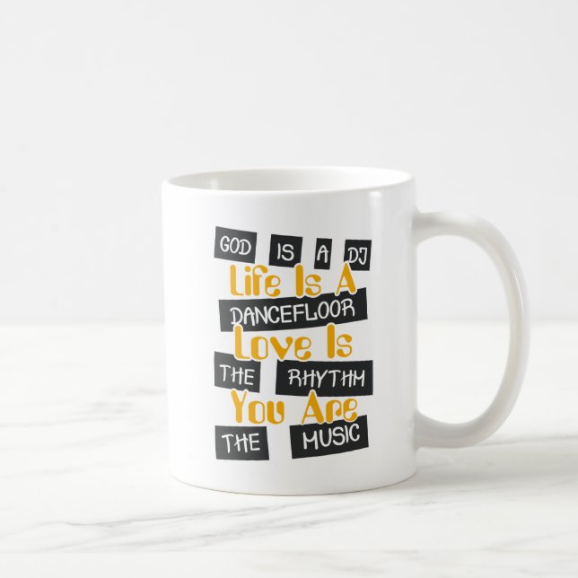 God is a DJ Coffee Mug (Right)