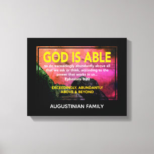 GOD IS ABLE Ephesians 3:20 Canvas Print