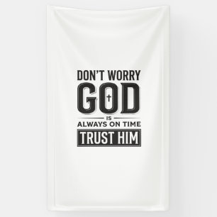 God Is Always on Time Christian Typography Design_ Banner