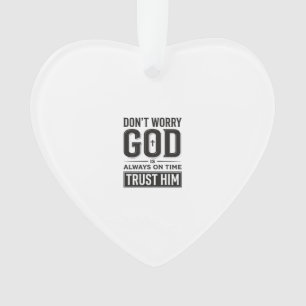 God Is Always on Time Christian Typography Design_ Ornament