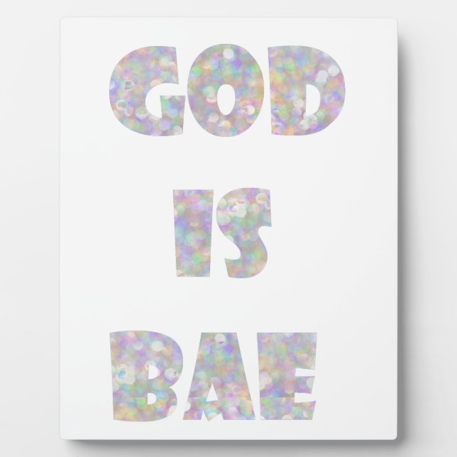god is bae plaque (Front)