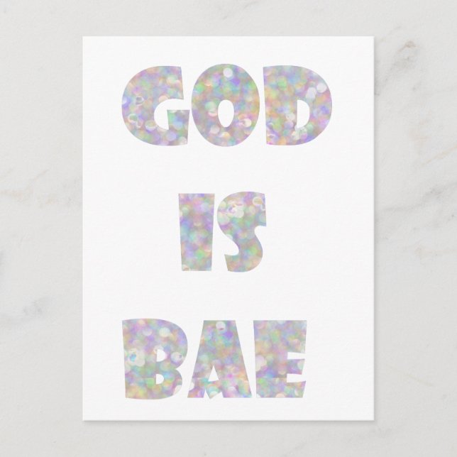 god is bae postcard (Front)