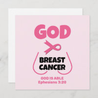 GOD IS BIGGER THAN BREAST CANCER Prayer Card