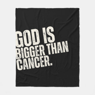 God Is Bigger Than Cancer Cancer Care Package Fleece Blanket