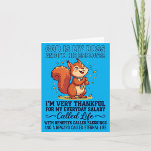 God Is Boss And Employee Thankful For Card