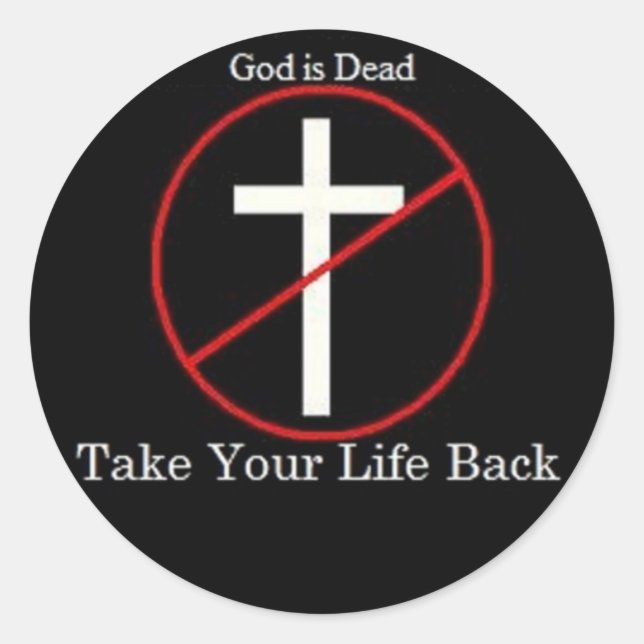 God is Dead Classic Round Sticker (Front)