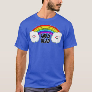 God Is Dead Rainbow Nihilist Design T-Shirt