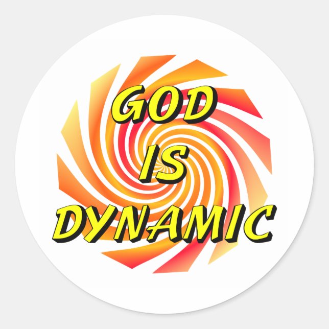 God is Dynamic Christian Classic Round Sticker (Front)