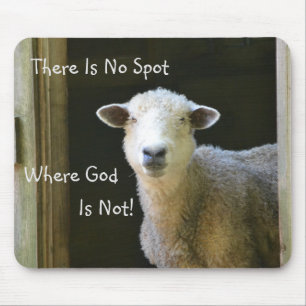 God Is Everywhere Sheep Mouse Pad