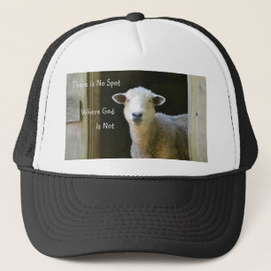 God Is Everywhere Sheep Trucker Hat