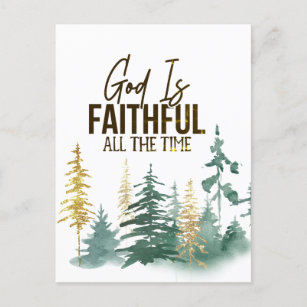 God is Faithful All the Time  Postcard