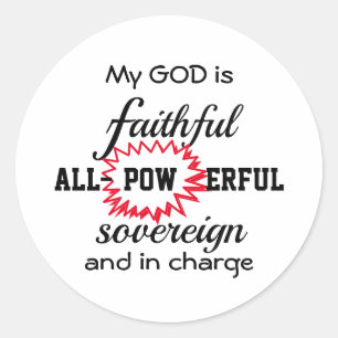 GOD IS FAITHFUL Christian Classic Round Sticker