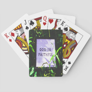 God is Faithful Christian Inspirational Playing Cards
