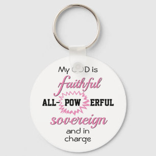 God is Faithful Christian Key Ring