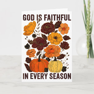 God Is Faithful In Every Season Christian Fall Boh Card