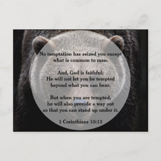 God is Faithful over Temptation Postcard