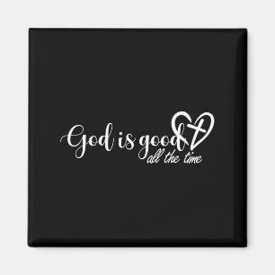 God Is Good All The Time Cross And Heart Christian Magnet