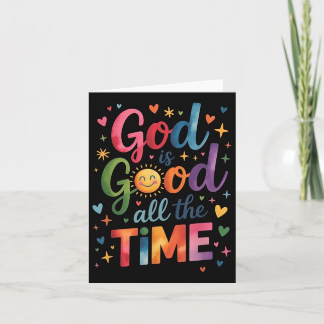 God Is Good All The Time Jesus Christ Christian Gi Card (Front)