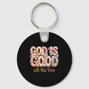 God Is Good All The Time Jesus Christian Bunny Egg Key Ring