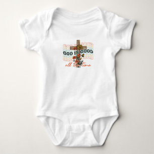 God Is Good All The Time with Cross Baby Bodysuit