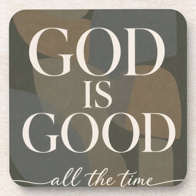 GOD IS GOOD | Christian Coaster (Front)