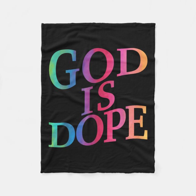 God Is Good Christian Jesus Son Sister Brother Tod Fleece Blanket (Front)