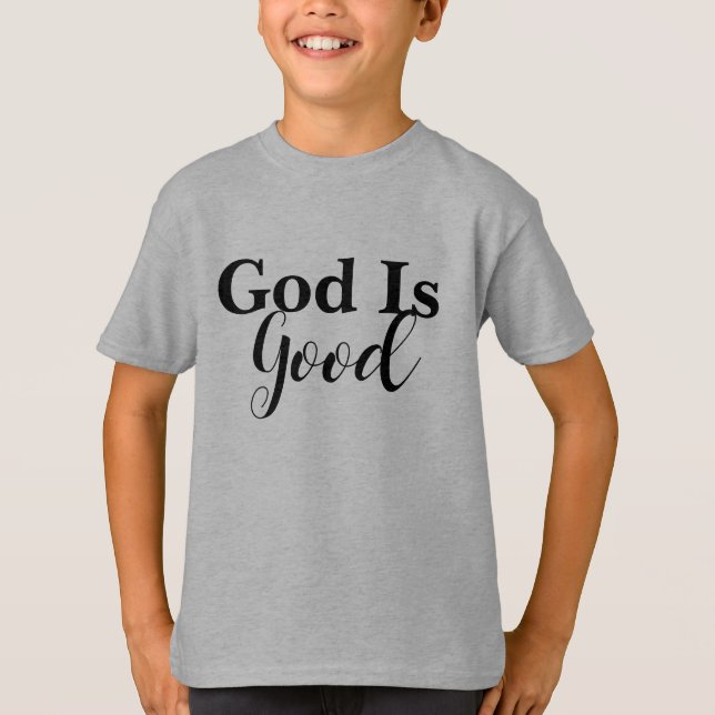God Is Good Christian Psalms 107:1 Scripture  T-Shirt (Front)