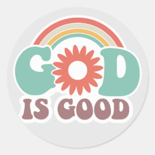 God is Good Classic Round Sticker