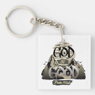 God is Good – Inspirational Christian Design Key Ring