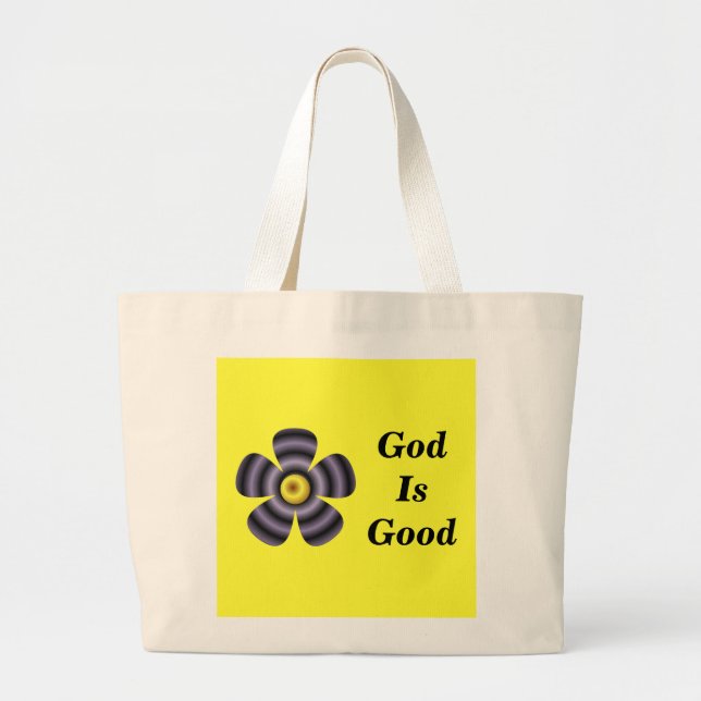 God Is Good Large Tote Bag (Front)