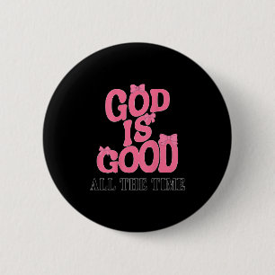 God Is Good Nk Bow Christian Jesus Girl Sister Dau 6 Cm Round Badge