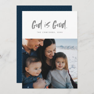 God is Good simple religious holiday photo card