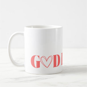 'God Is Good' Soft Coral Red Christian Minimalist Coffee Mug