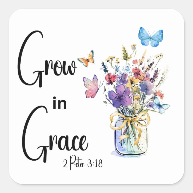 God is Good Square Sticker (Front)