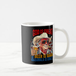 God Is Great Beer Is Good And Kamala Are Crazy Fun Coffee Mug