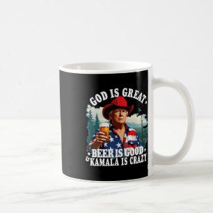 God Is Great Beer Is Good And Kamala Are Crazy Fun Coffee Mug
