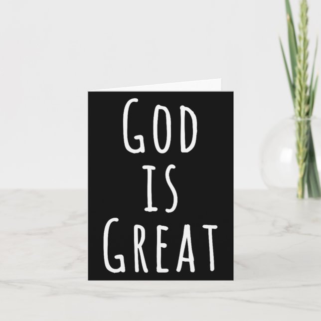 God Is Great  Card (Front)