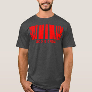 God is Great Red Bar Code T-Shirt