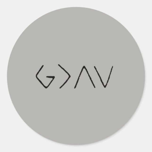 God is Greater Than the Ups & Downs Sticker (Front)