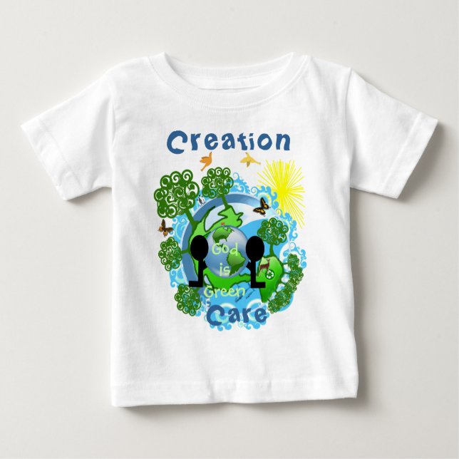 God is Green~TBA AWARD Winner cust... - Customised Baby T-Shirt (Front)