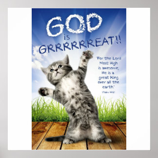 GOD IS GRRRRREAT! - Christian Posters For Kids